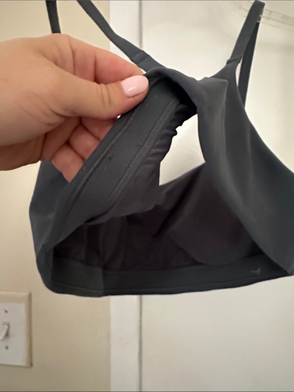 Lululemon blueish gray Women's padded sports bra - Minimal Racerback Comfort - Picture 3 of 5